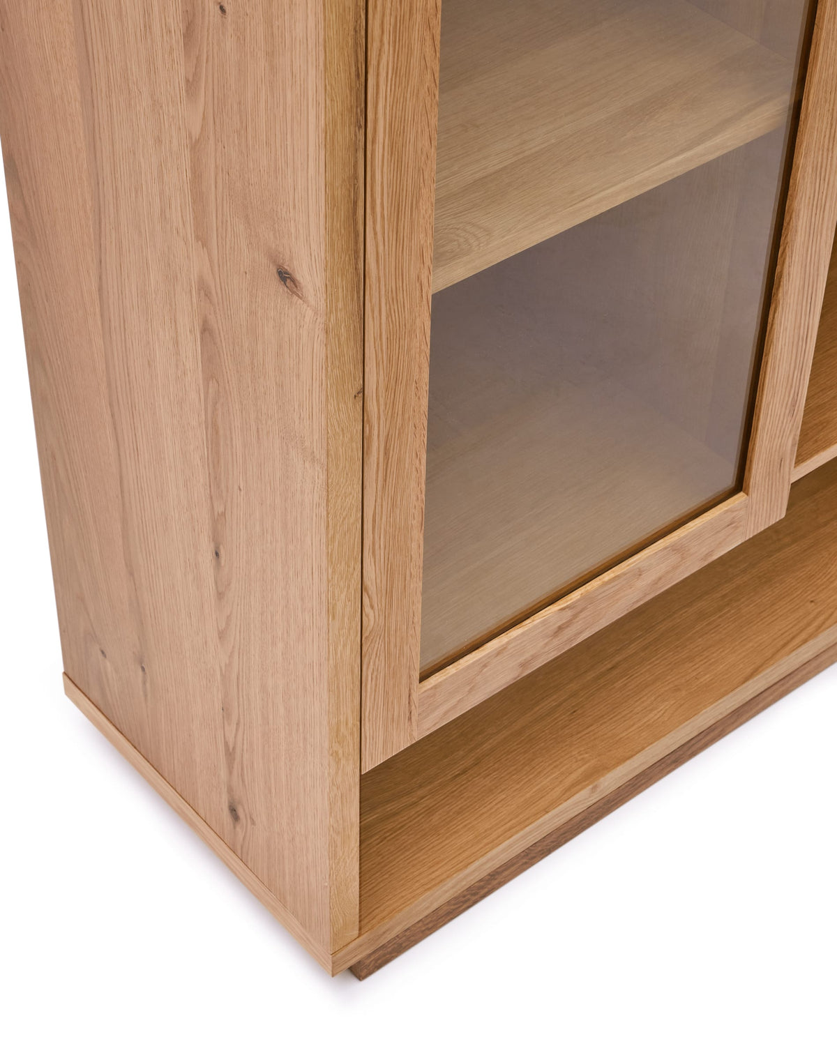 Japandi Vitrine Alguema – Eichenfurnier, Natur, 100 × 185 cm – weitere Ansicht