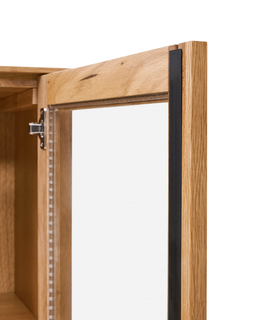Japandi Vitrine Alguema – Eichenfurnier, Natur, 100 × 185 cm – weitere Ansicht