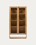 Japandi Vitrine Alguema – Eichenfurnier, Natur, 100 × 185 cm – Produktansicht