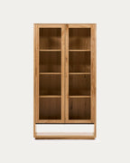 Japandi Vitrine Alguema – Eichenfurnier, Natur, 100 × 185 cm – Produktansicht