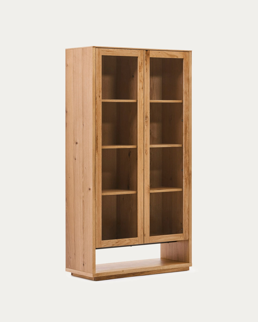 Japandi Vitrine Alguema – Eichenfurnier, Natur, 100 × 185 cm – weitere Ansicht