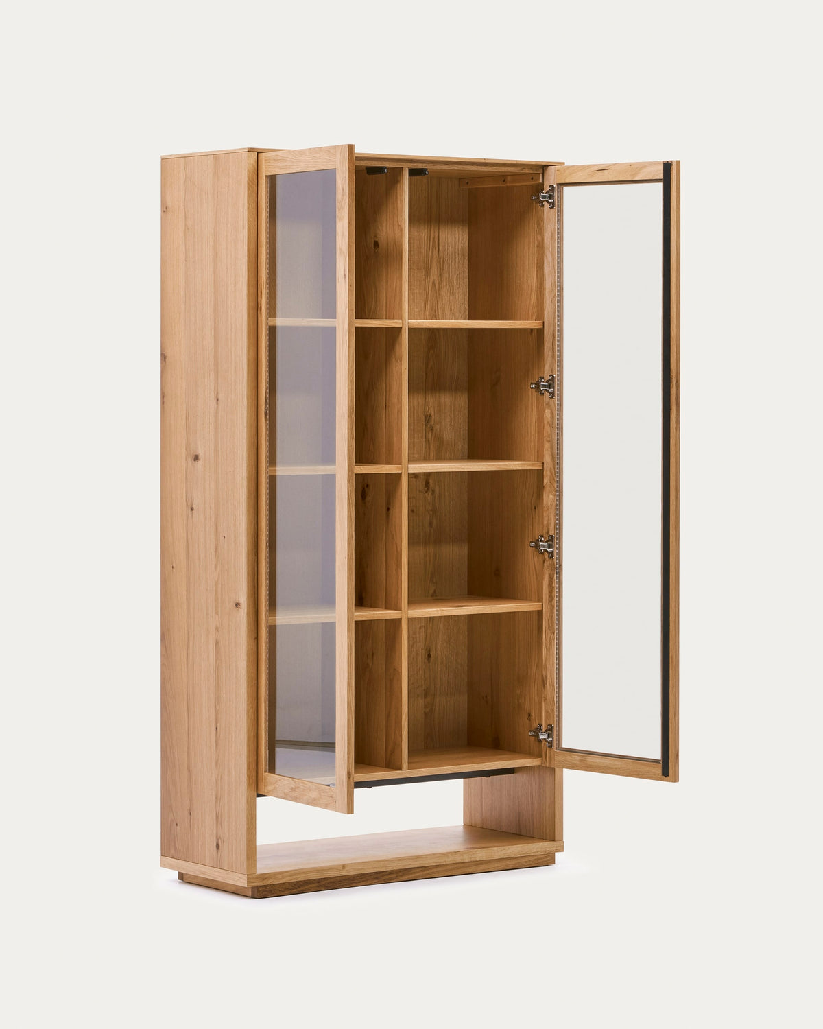 Japandi Vitrine Alguema – Eichenfurnier, Natur, 100 × 185 cm – weitere Ansicht