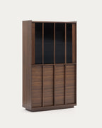 Japandi Vitrine Onix – Walnussfurnier, Dunkelbraun, 100 × 170 cm – weitere Ansicht
