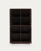 Japandi Vitrine Onix – Walnussfurnier, Dunkelbraun, 100 × 170 cm – weitere Ansicht