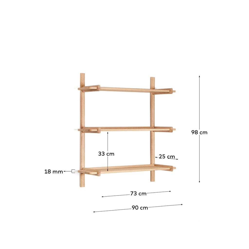 Japandi Regal Sitra – Eiche, Natur, 90 cm – weitere Ansicht