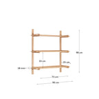 Japandi Regal Sitra – Eiche, Natur, 90 cm – weitere Ansicht