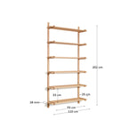 Japandi Regal Sitra – Natur, 6er-Set, Natur, 110 cm – weitere Ansicht