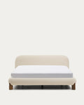 Japandi Bett Odina – Esche, Ecru, 160 × 200 cm – Produktansicht