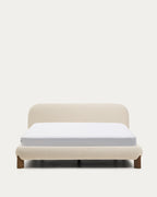 Japandi Bett Odina – Esche, Ecru, 160 × 200 cm – Produktansicht