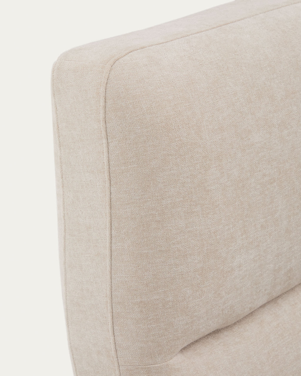 Japandi Bett Dafra – Chenille, Beige, 180 × 200 cm – weitere Ansicht