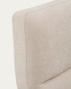 Japandi Bett Dafra – Chenille, Beige, 180 × 200 cm – weitere Ansicht