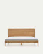 Japandi Bett Lenon – Eichenfurnier, Natur, 160 × 200 cm – Produktansicht