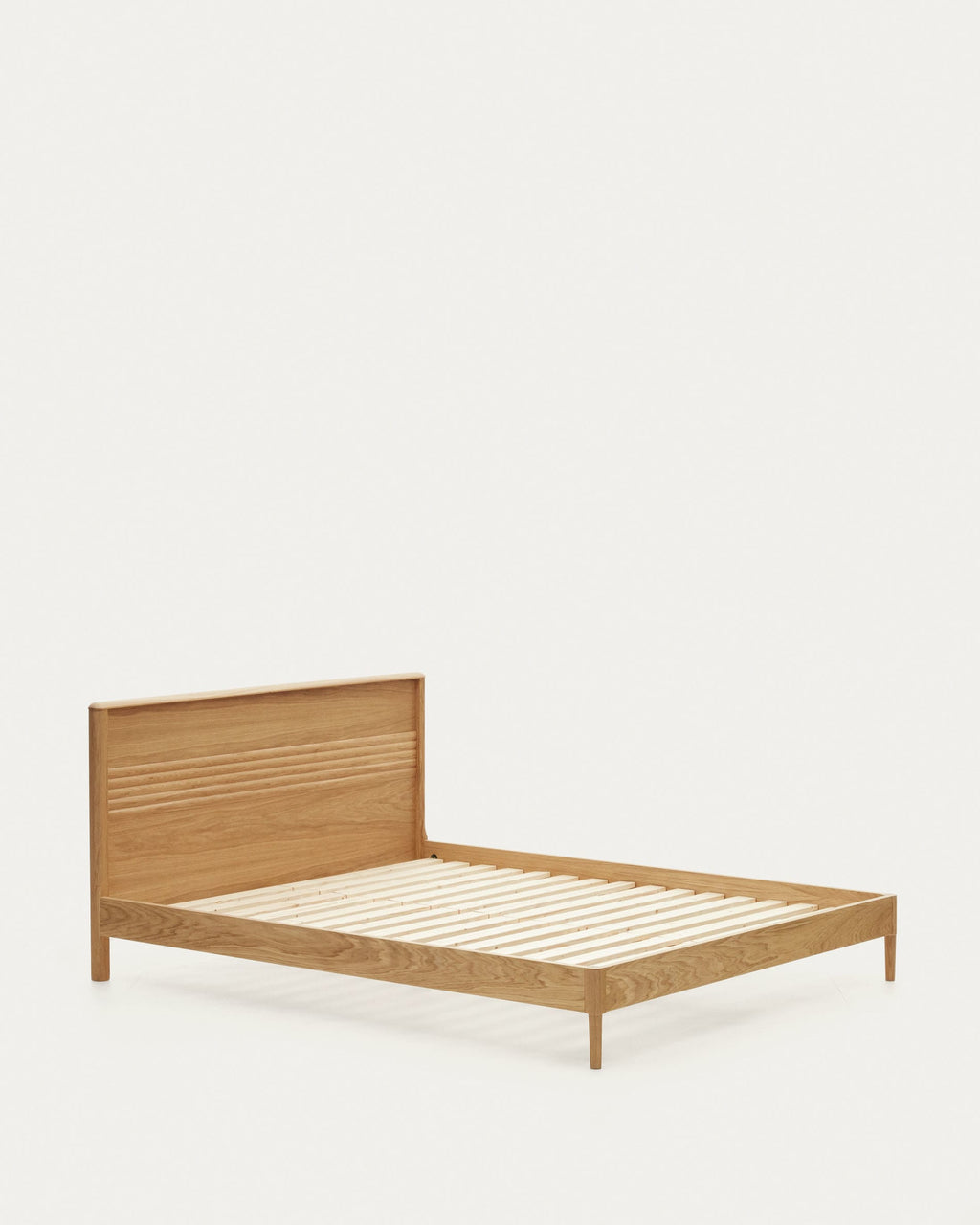 Japandi Bett Lenon – Eichenfurnier, Natur, 160 × 200 cm – weitere Ansicht