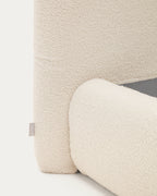 Japandi Bett Martina – Bouclé, Ecru, 180 × 200 cm – weitere Ansicht