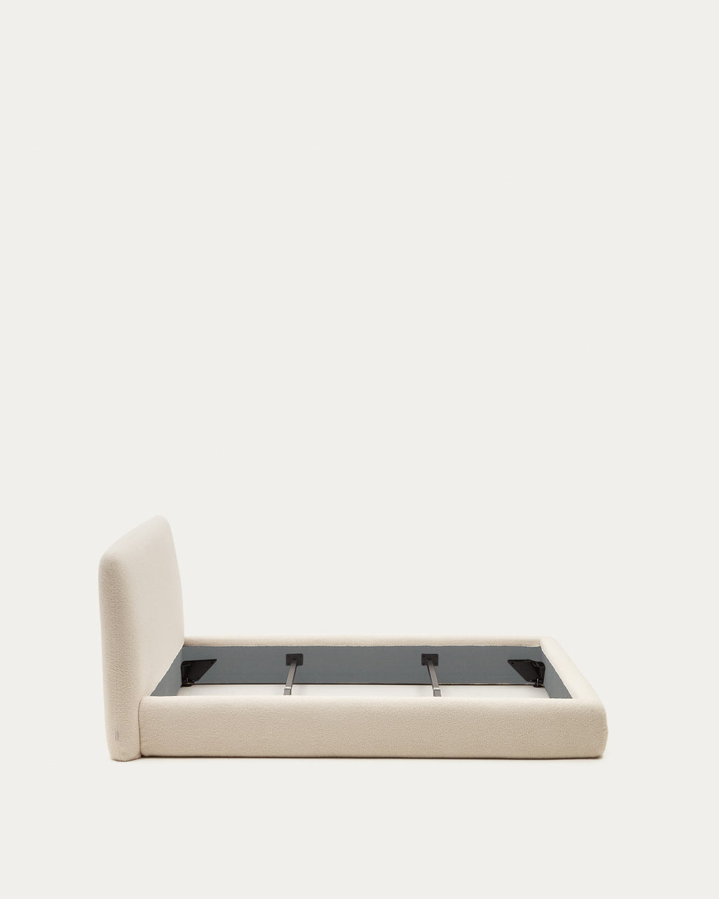 Japandi Bett Martina – Bouclé, Ecru, 180 × 200 cm – weitere Ansicht