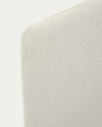 Japandi Bett Valma – Chenille, Perle, 180 × 200 cm – weitere Ansicht