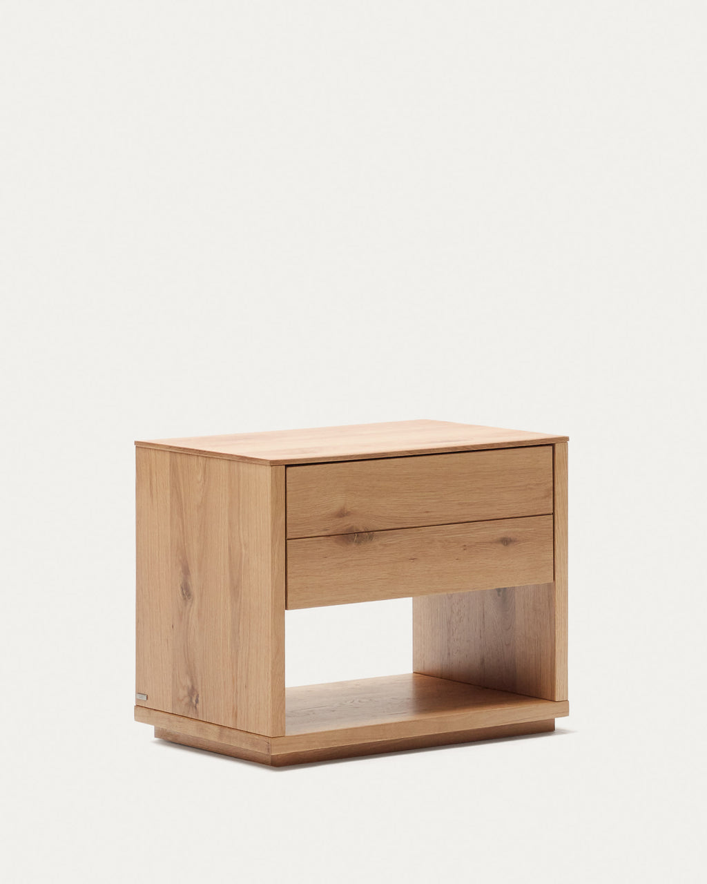 Japandi Nachttisch Alguema – Eichenfurnier, Braun, 60 × 50 cm – weitere Ansicht