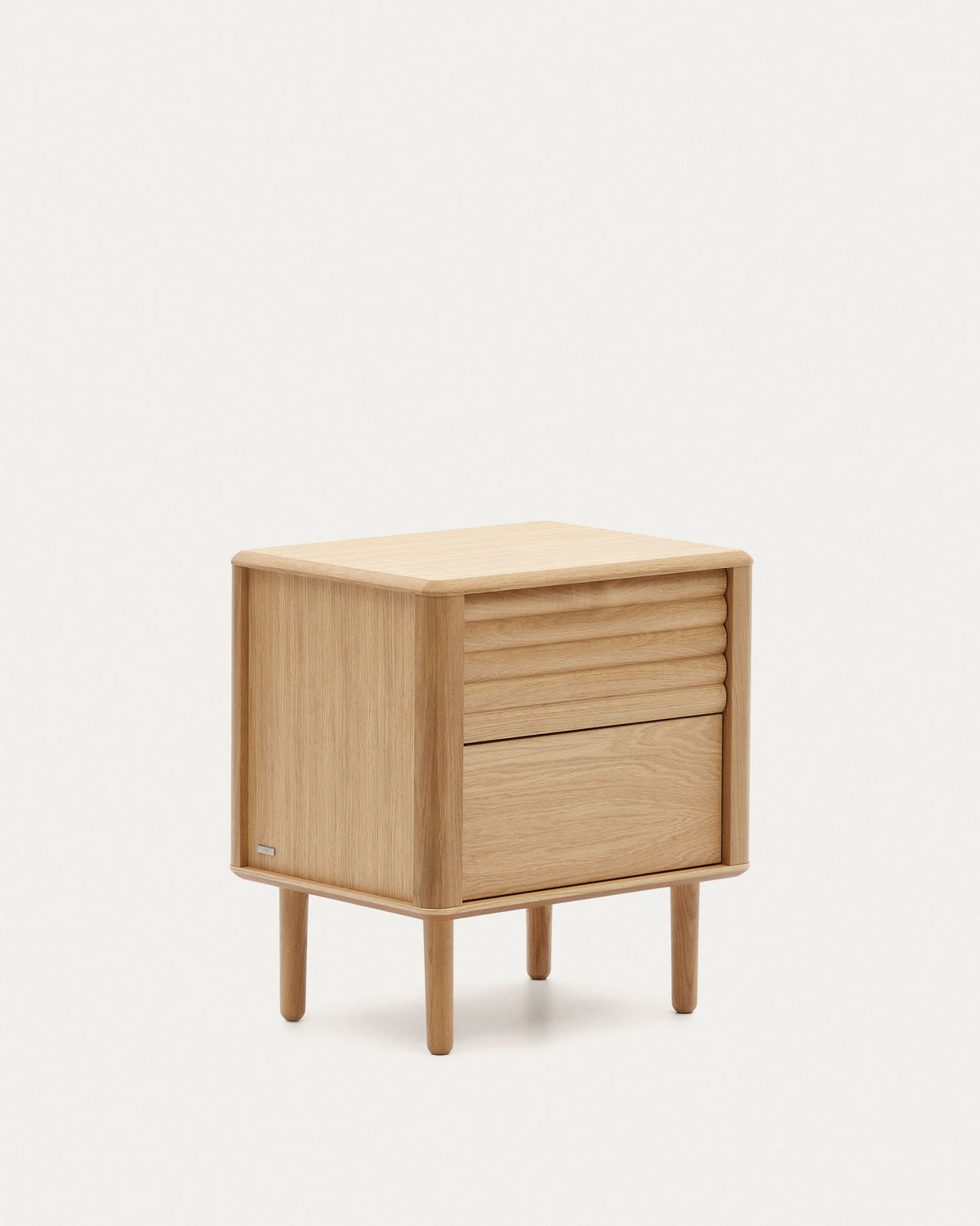 Japandi Nachttisch Lenon – Eichenfurnier, Natur, 50 × 55 cm – weitere Ansicht