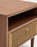 Japandi Nachttisch Elan – Massivholz, Natur, 51 × 45 cm – weitere Ansicht