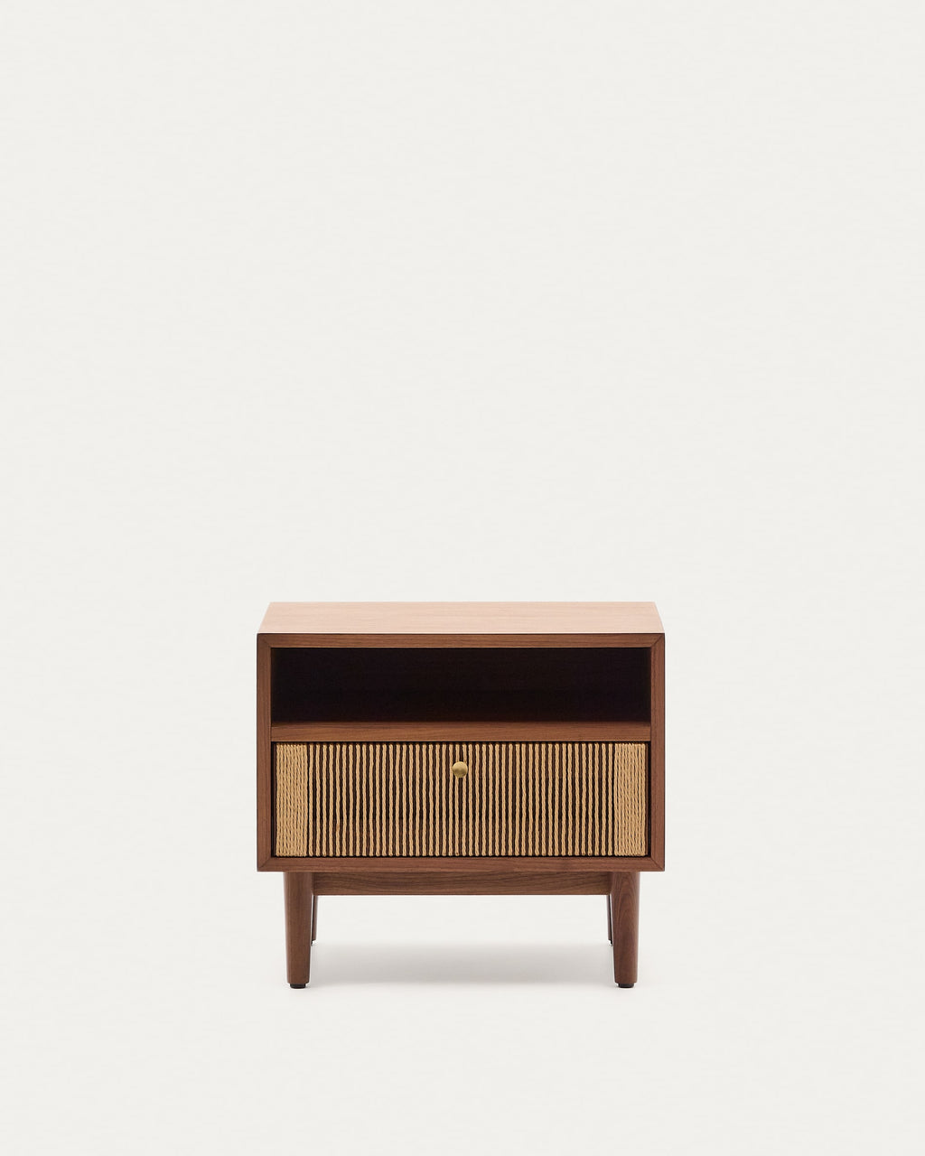 Japandi Nachttisch Elan – Massivholz, Natur, 51 × 45 cm – Produktansicht