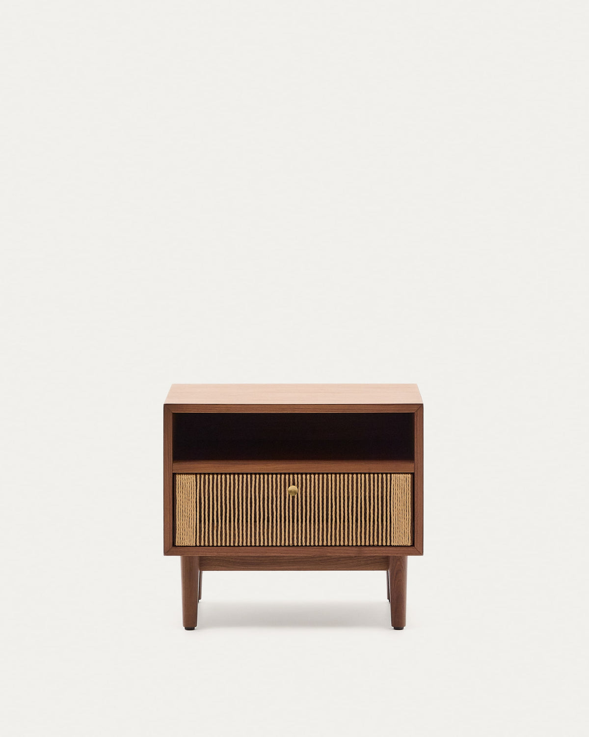 Japandi Nachttisch Elan – Massivholz, Natur, 51 × 45 cm – Produktansicht