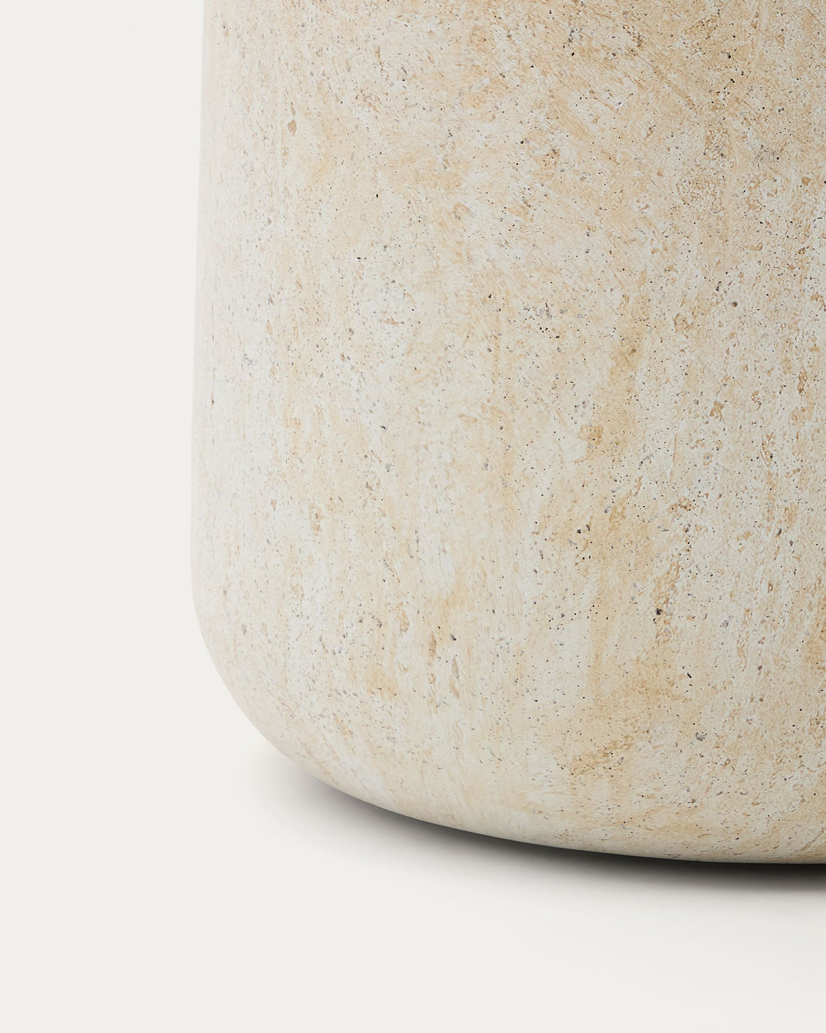 Japandi Beistelltisch Drasi – Zement, Beige, Ø 60 cm – weitere Ansicht