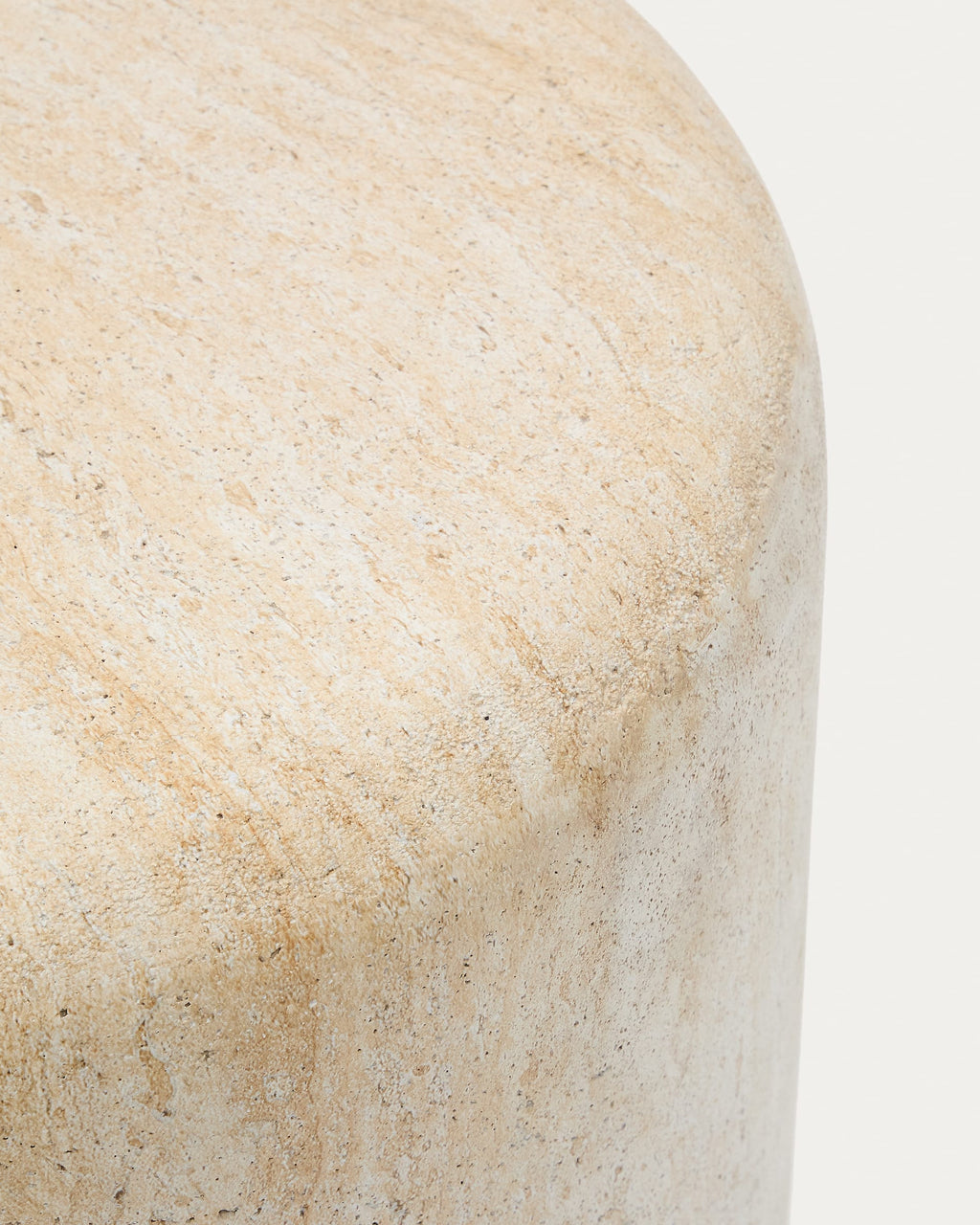 Japandi Beistelltisch Drasi – Zement, Beige, Ø 60 cm – weitere Ansicht