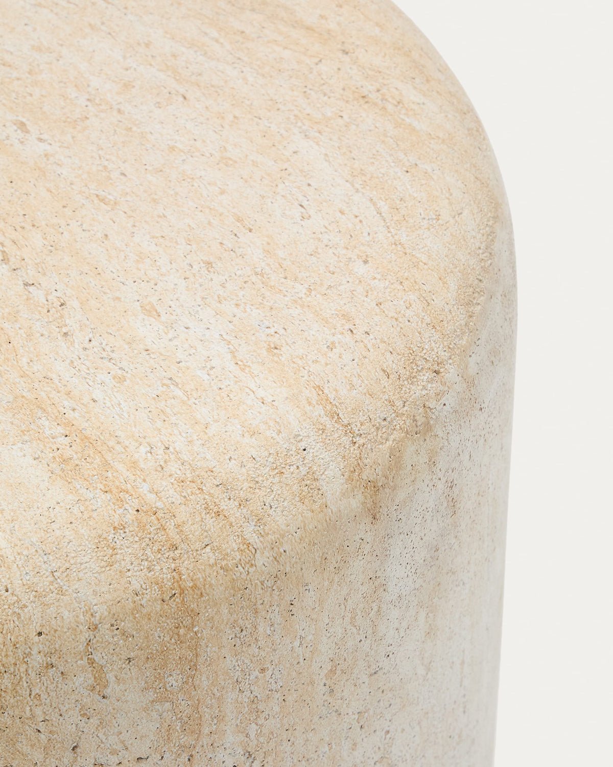Japandi Beistelltisch Drasi – Zement, Beige, Ø 60 cm – weitere Ansicht