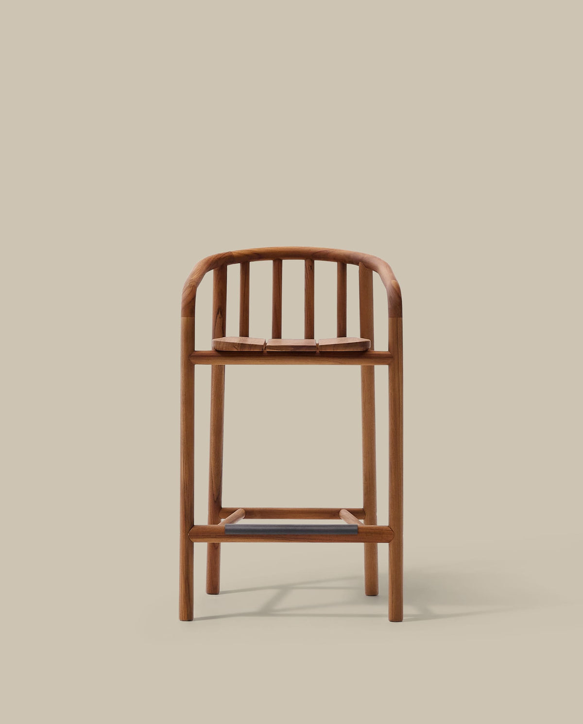 Japandi Hocker Turqueta – Teakholz, Braun, 65 cm – weitere Ansicht