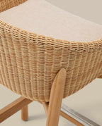 Japandi Hocker Galea – Teakholz, Beige, 75 cm – weitere Ansicht