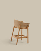 Japandi Hocker Galea – Teakholz, Beige, 75 cm – weitere Ansicht