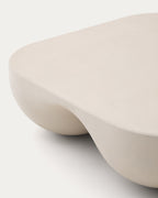 Japandi Couchtisch Colba – Sandstein, Hellgrau, 100 × 100 cm – weitere Ansicht