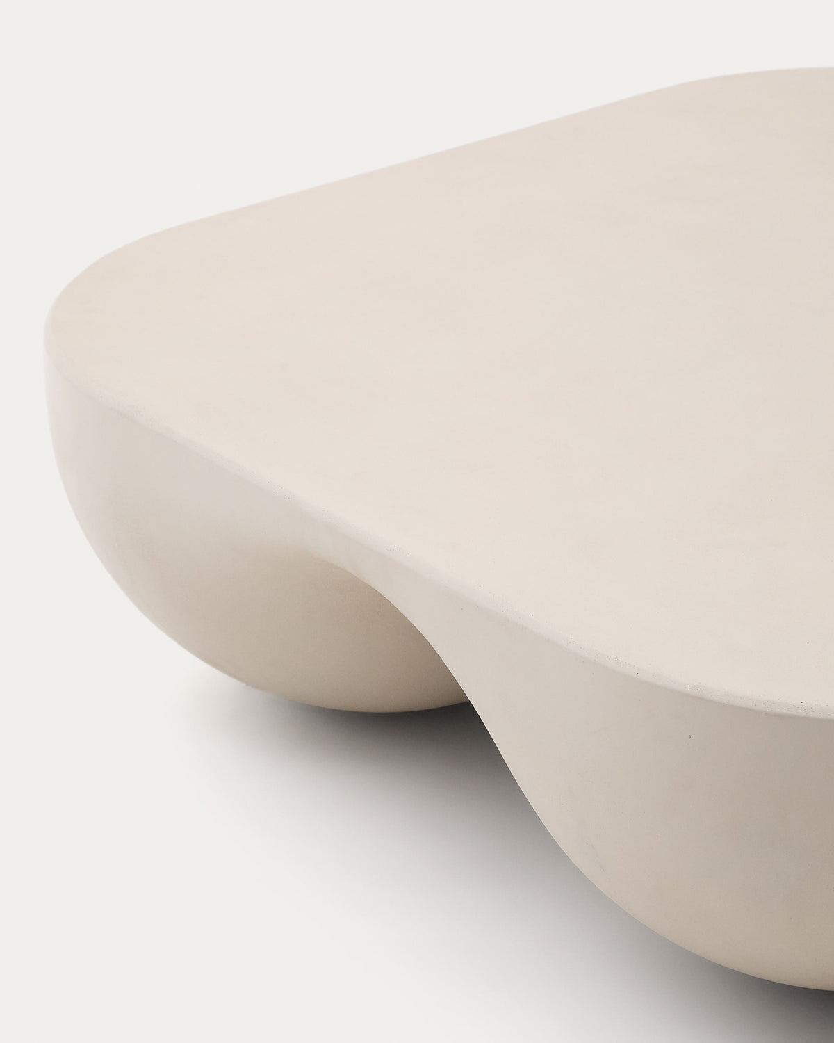 Japandi Couchtisch Colba – Sandstein, Hellgrau, 100 × 100 cm – weitere Ansicht