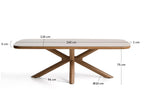 Japandi Esstisch Mirtia – Keramik, Ecru, 240 × 110 cm – weitere Ansicht