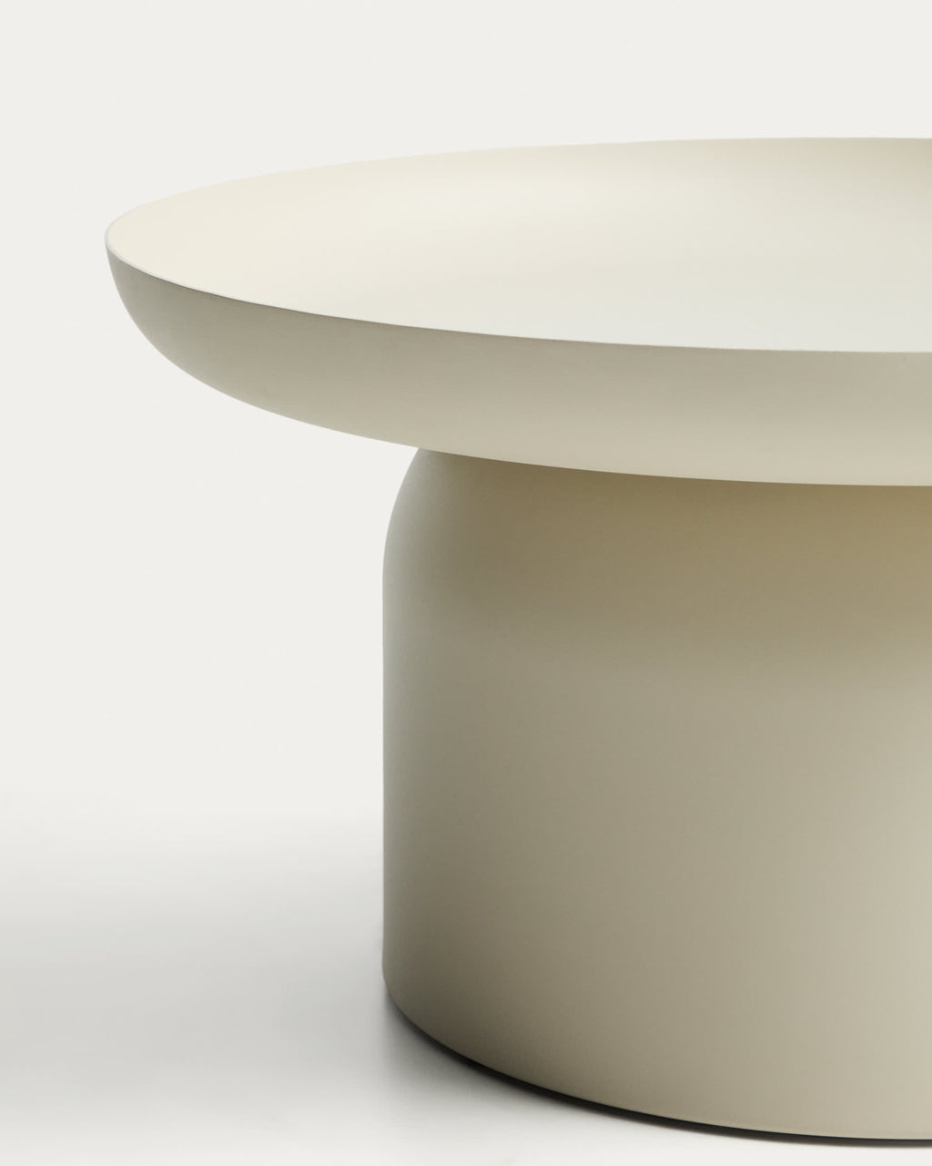 Japandi Couchtisch Arcola – Metall, Ecru, Ø 70 cm – weitere Ansicht