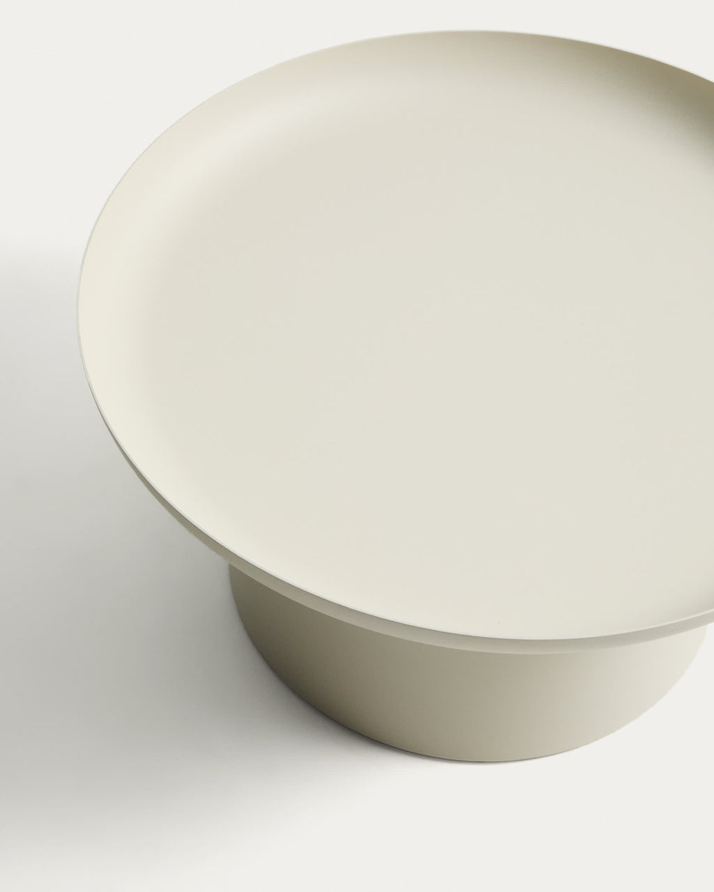 Japandi Couchtisch Arcola – Metall, Ecru, Ø 70 cm – weitere Ansicht