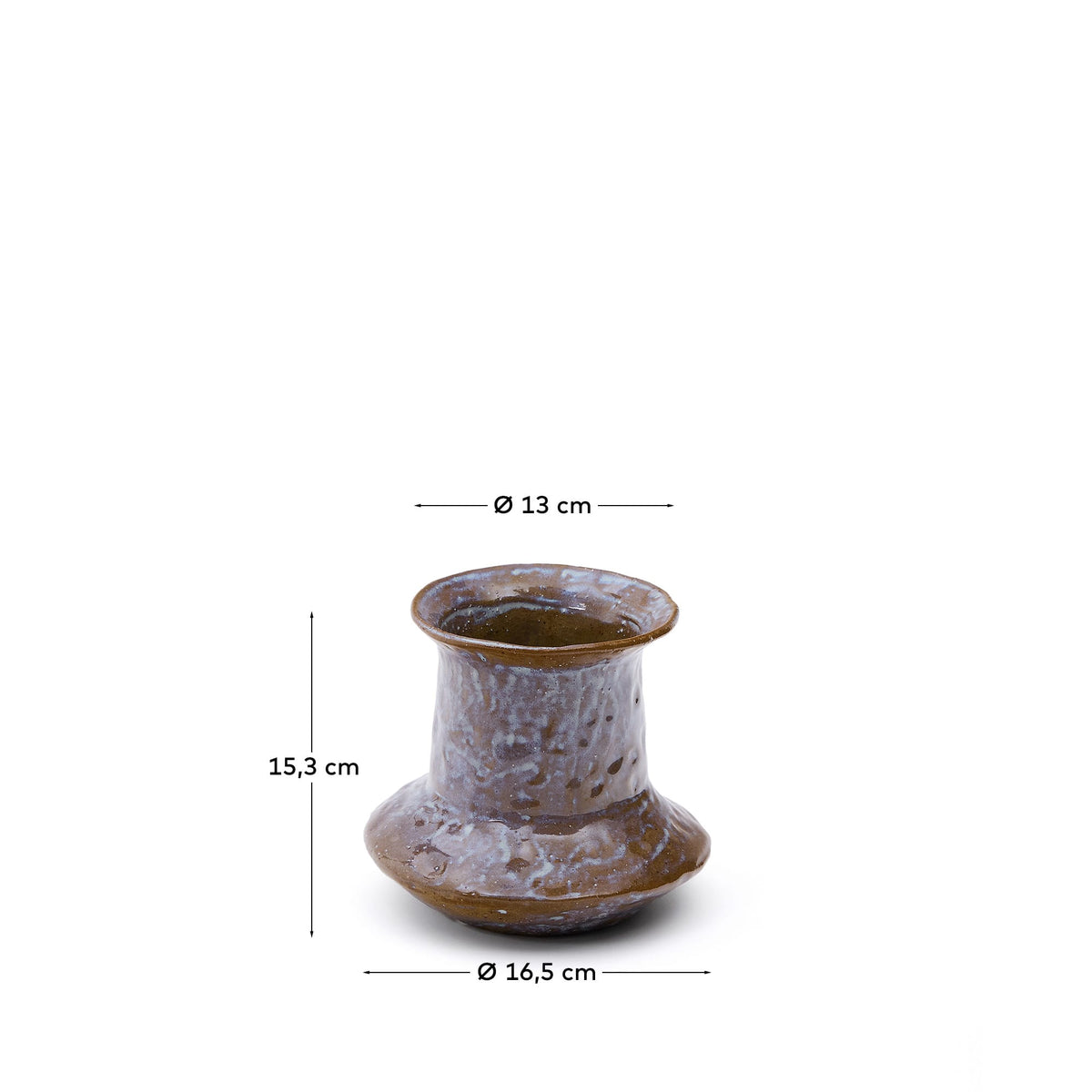 Japandi Vase Olaris – Keramik, Braun, 16 cm – weitere Ansicht