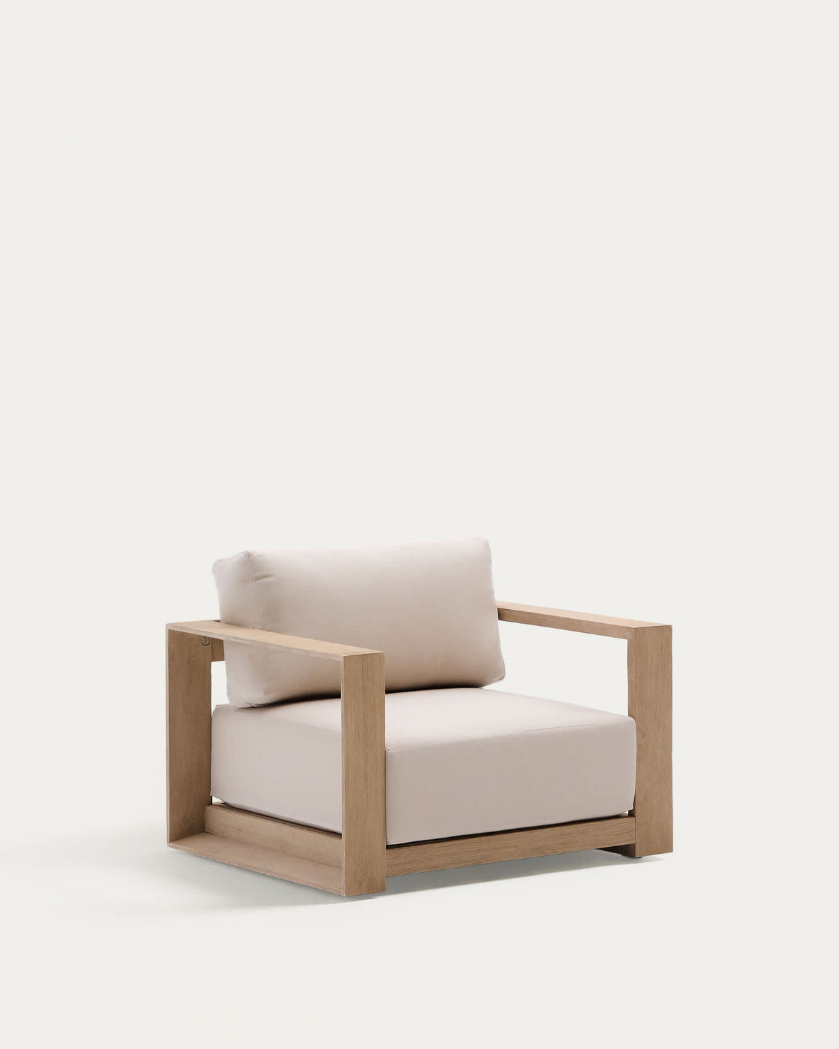 Japandi Sessel Ambra – Akazie, Beige – Produktansicht