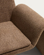 Japandi Sessel Melvia – Chenille, Braun – weitere Ansicht