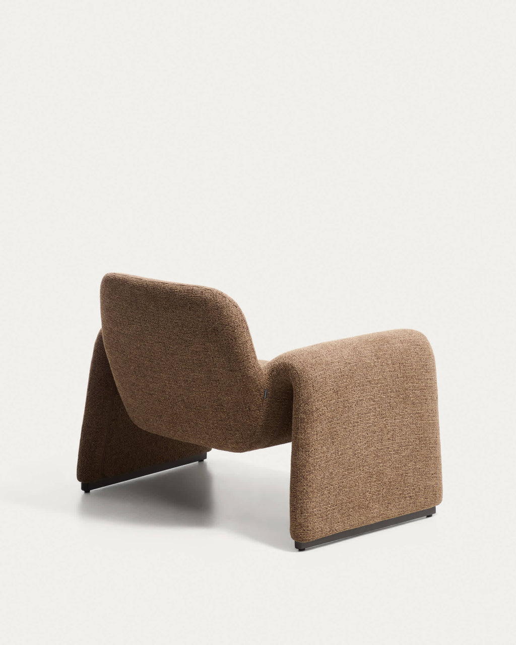Japandi Sessel Melvia – Chenille, Braun – weitere Ansicht