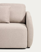 Japandi Schlafsofa Laira – Chenille, Beige, 3-Sitzer, 218 cm – weitere Ansicht