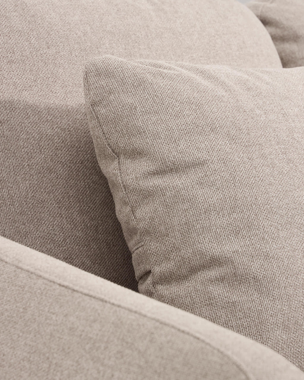 Japandi Schlafsofa Laira – Chenille, Beige, 3-Sitzer, 218 cm – weitere Ansicht