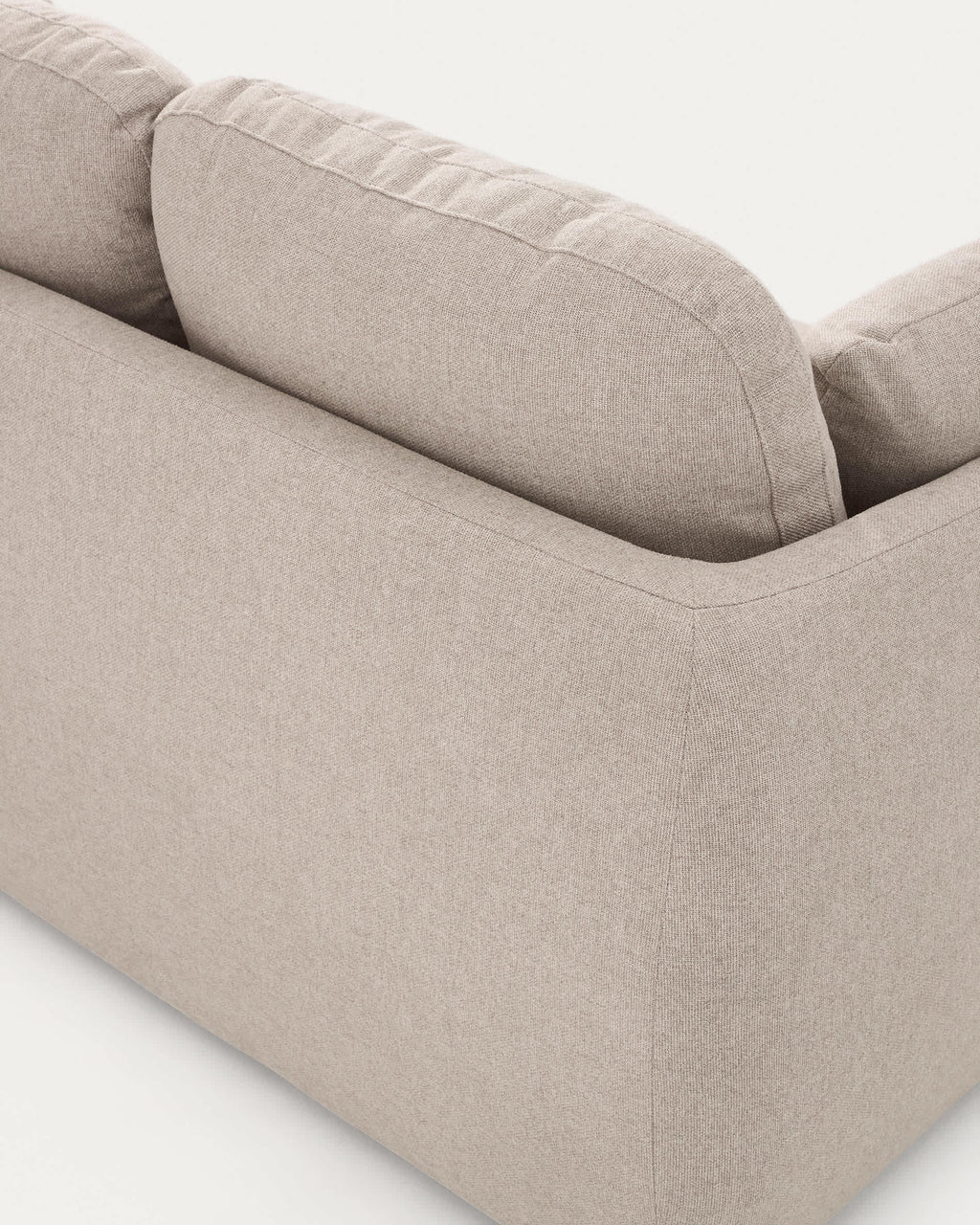 Japandi Schlafsofa Laira – Chenille, Beige, 3-Sitzer, 218 cm – weitere Ansicht