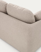 Japandi Schlafsofa Laira – Chenille, Beige, 3-Sitzer, 218 cm – weitere Ansicht