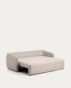 Japandi Schlafsofa Laira – Chenille, Beige, 3-Sitzer, 218 cm – weitere Ansicht