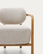 Japandi Sessel Melqui – Eiche, Beige – weitere Ansicht