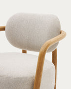 Japandi Sessel Melqui – Eiche, Beige – weitere Ansicht