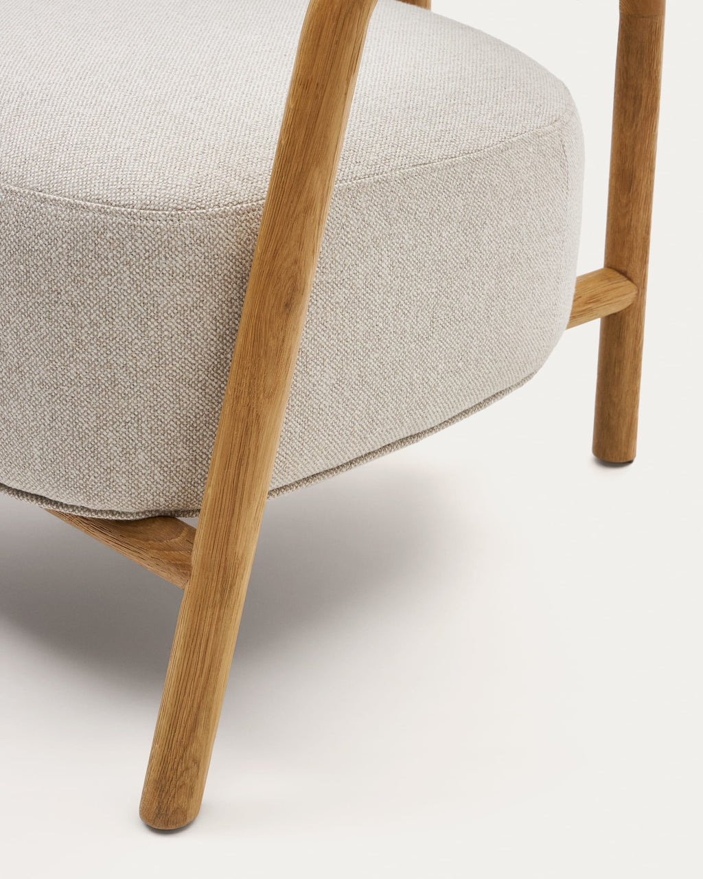 Japandi Sessel Melqui – Eiche, Beige – weitere Ansicht