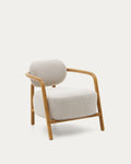 Japandi Sessel Melqui – Eiche, Beige – Produktansicht