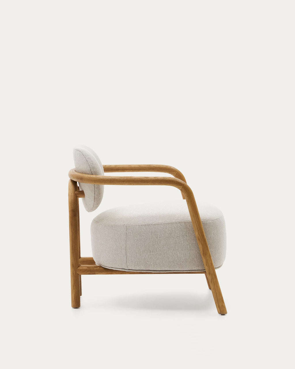 Japandi Sessel Melqui – Eiche, Beige – weitere Ansicht